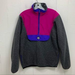 Woolrich VINTAGE Shelled Pullover Fleece Jacket Size Small